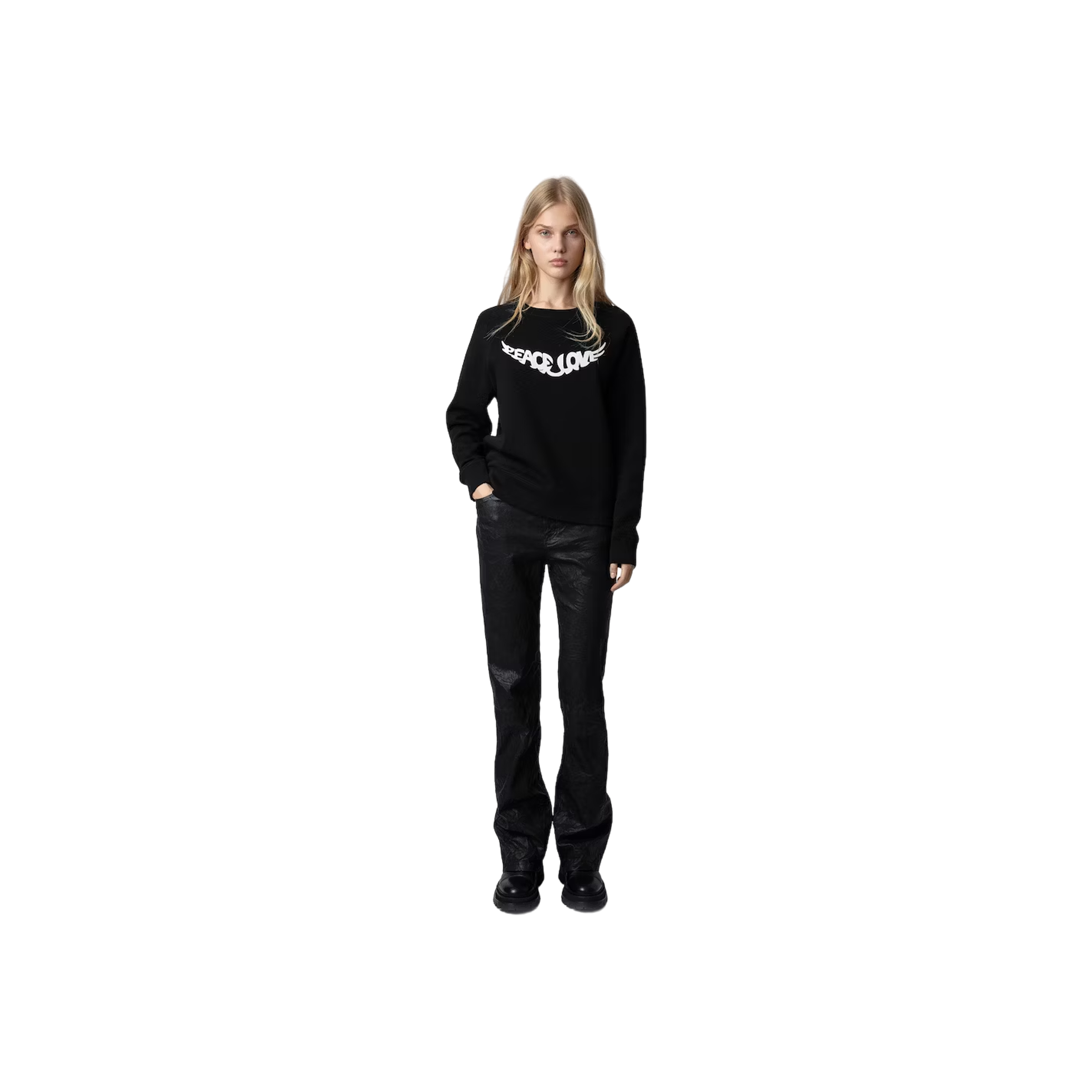 Upper Peace & Love Sweatshirt - Black