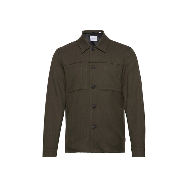 Marseille Herringbone Hybrid Jacket - Green
