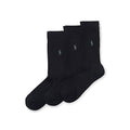 EGYPT RIB-CREW-3 PACK Socks - Black