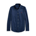 Slim Fit Linen Shirt - Navy