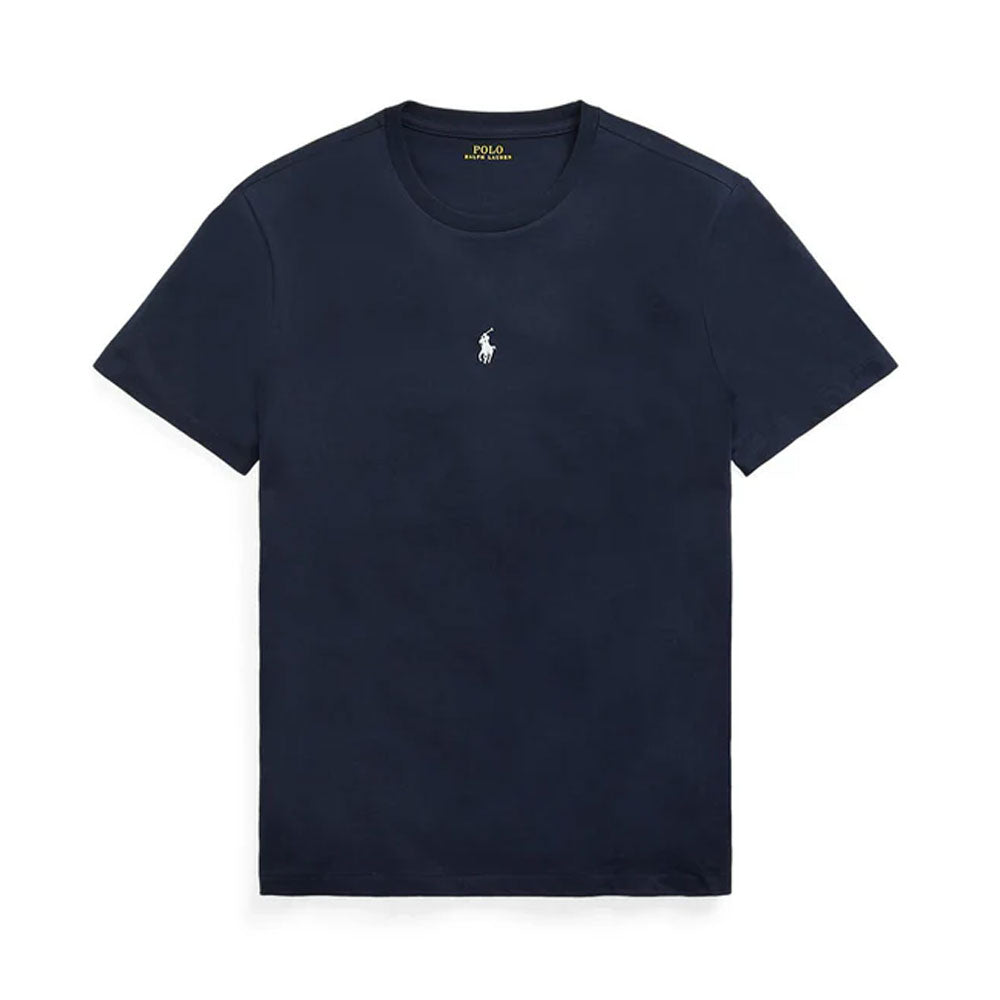 Custom Slim Fit Jersey Crewneck T-Shirt - Navy