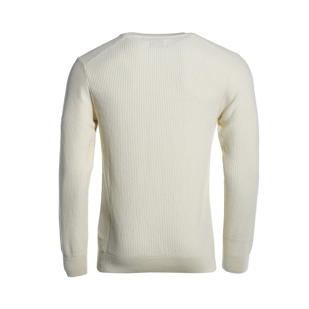 Micro Cotton Texture C-Neck - White