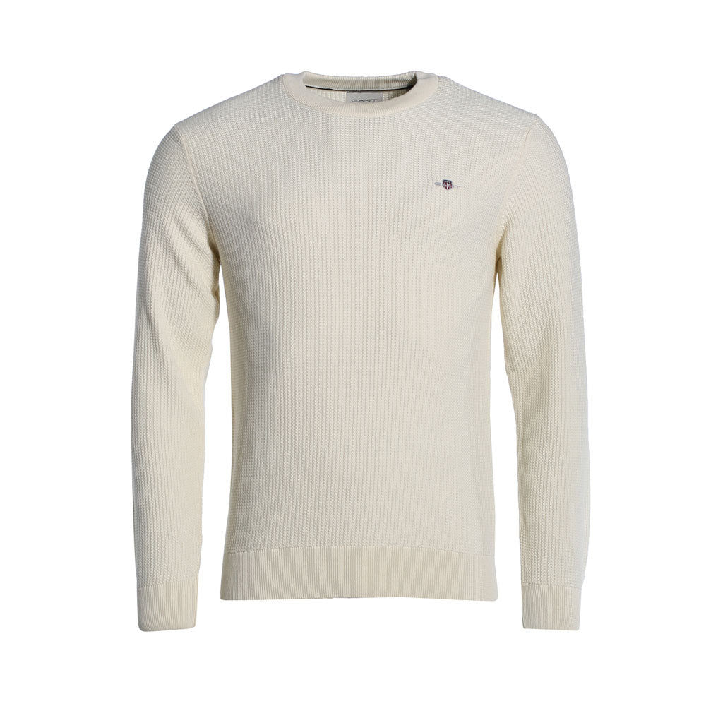 Micro Cotton Texture C-Neck - White