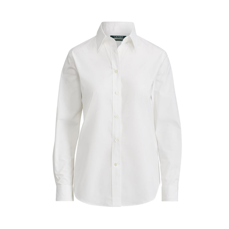 Jamelko Long Sleeve Button Front Shirt - White