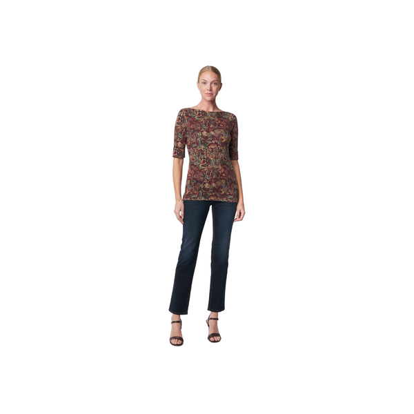 Judy Mid Sleeve T Shirt - Red