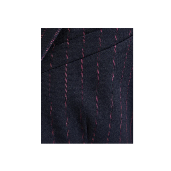 Stretch Stripe Fitted Blazer - Blue