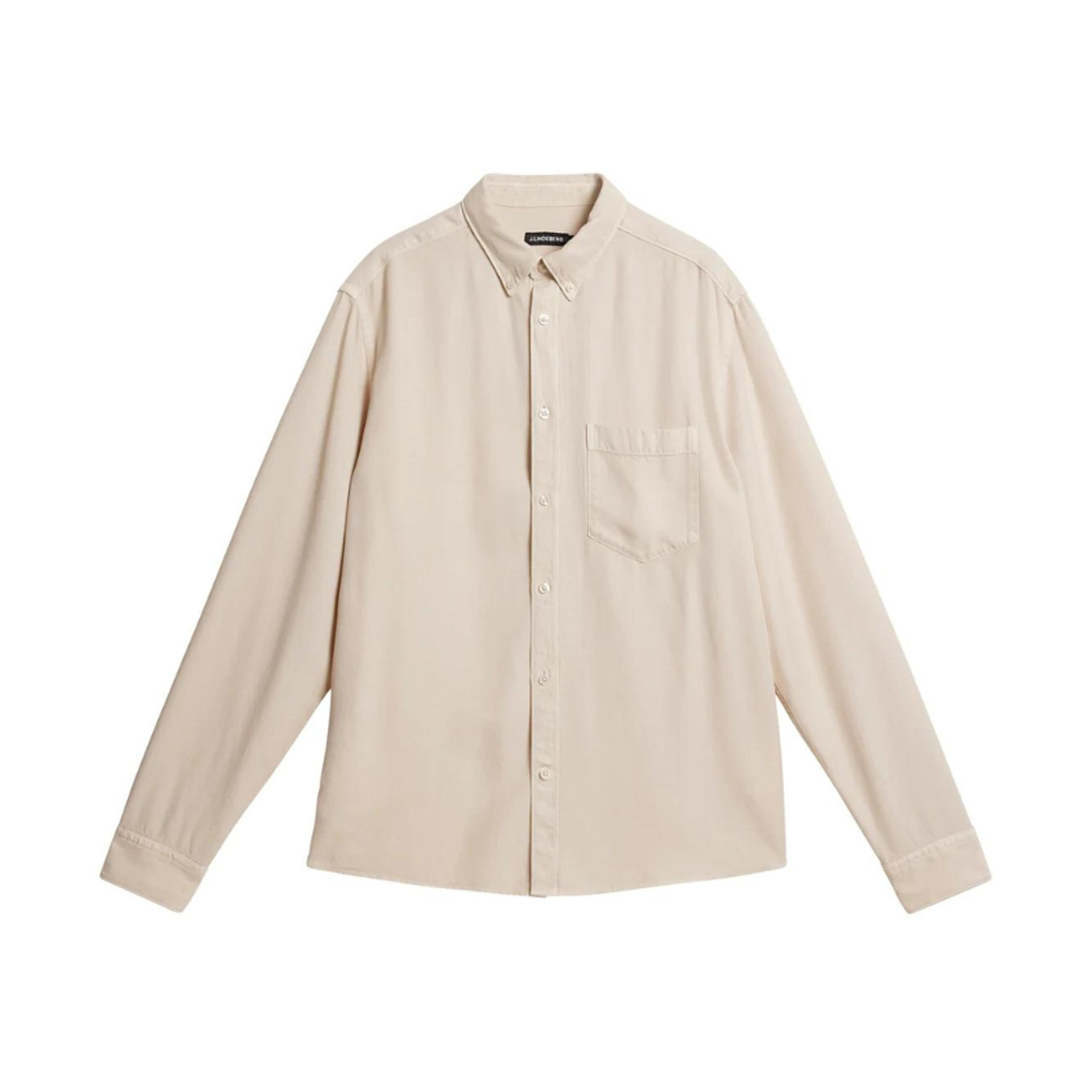 Reg LS Structure Tencel Shirt - Beige