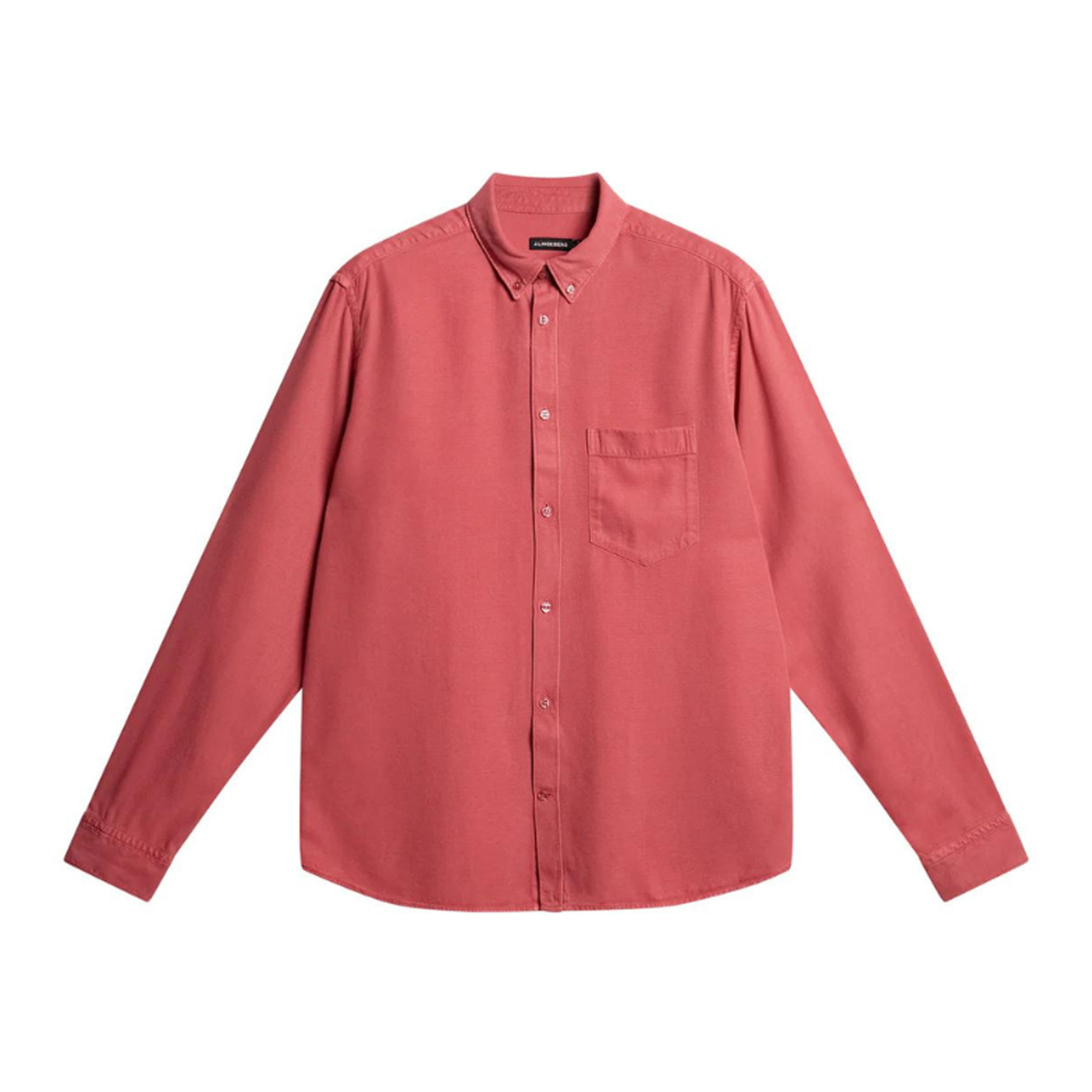 Reg LS Structure Tencel Shirt - Red