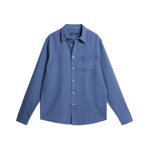 Reg LS Clean Linen Shirt - Blue