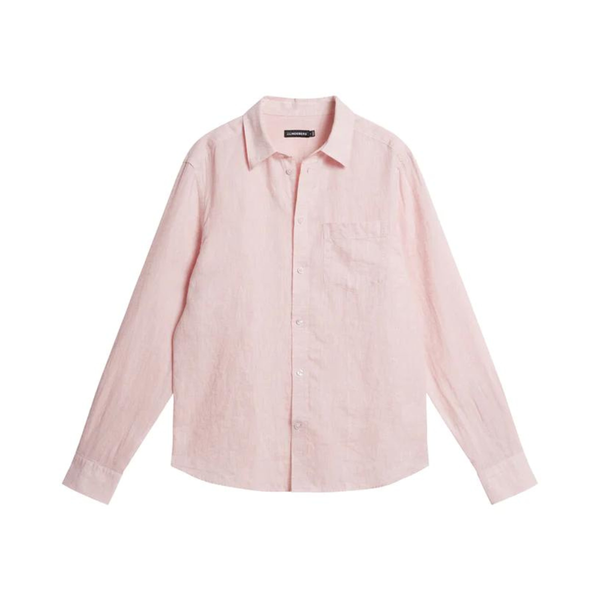 Slim LS Linen Melange Shirt - Pink