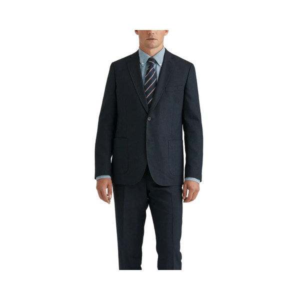 Archie Linen Suit Jacket - Navy