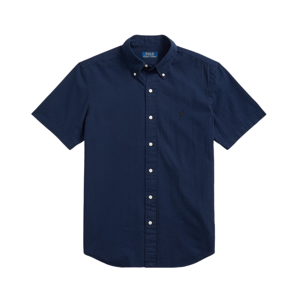 Seersucker SS Shirt - Navy