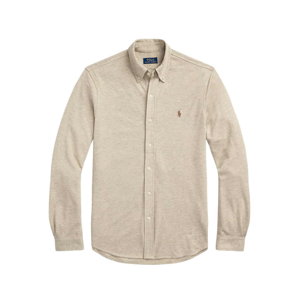 Featherweight Mesh Oxford Shirt - Beige