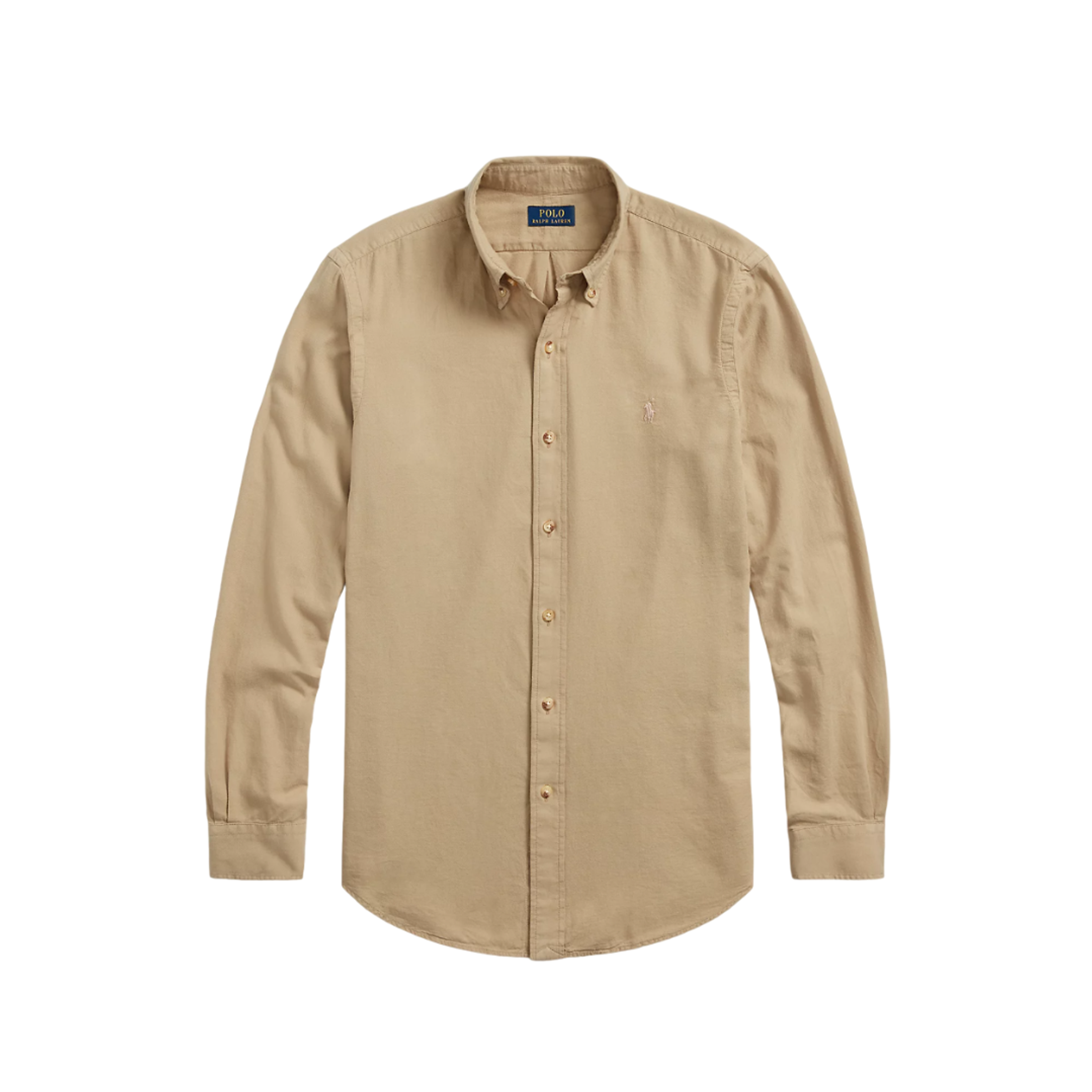 Slim Fit Dobby Shirt - Beige