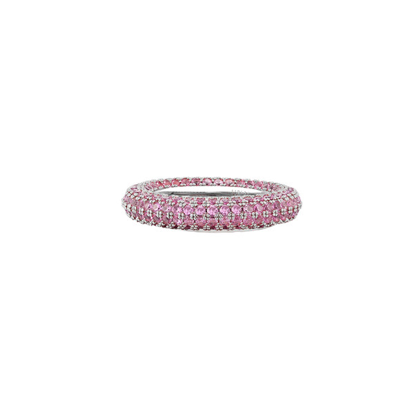 Pave Amalfi Ring - Pink/Silver
