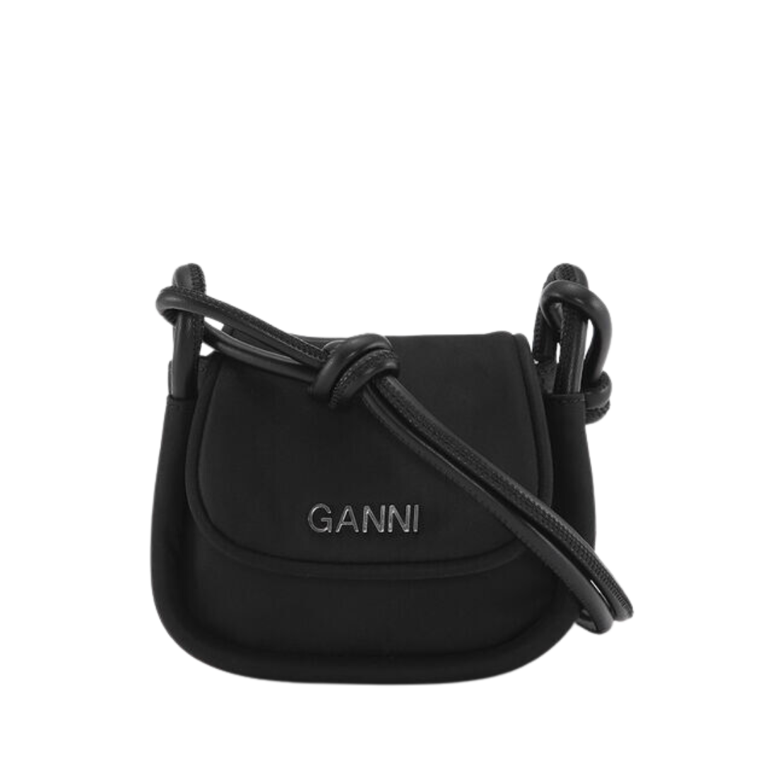 Knot Mini Flap Over Bag - Black