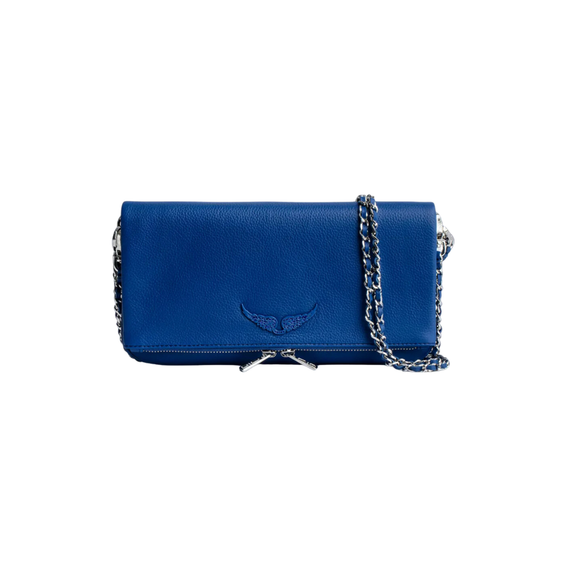 Blue leather deals bag