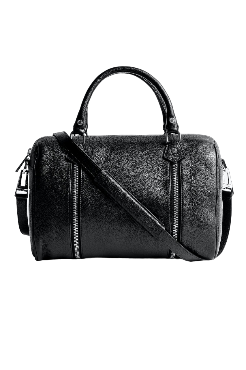 Medium Sunny Grained Bag - Black