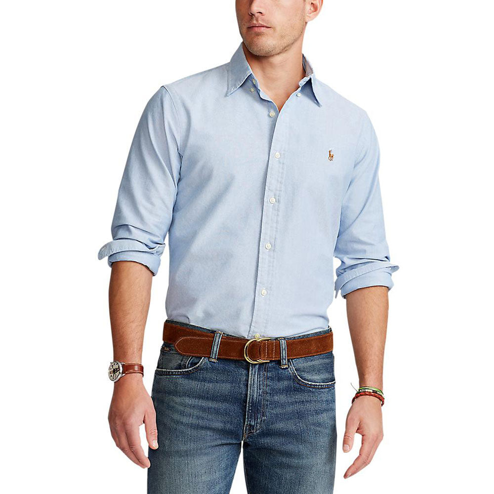 Custom Fit Oxford Shirt - Blue