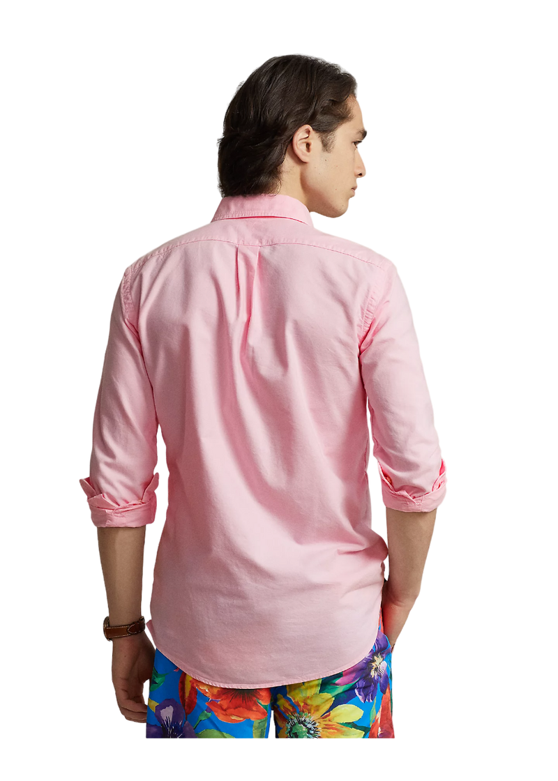 Custom Fit Garment-Dyed Oxford Shirt - Pink