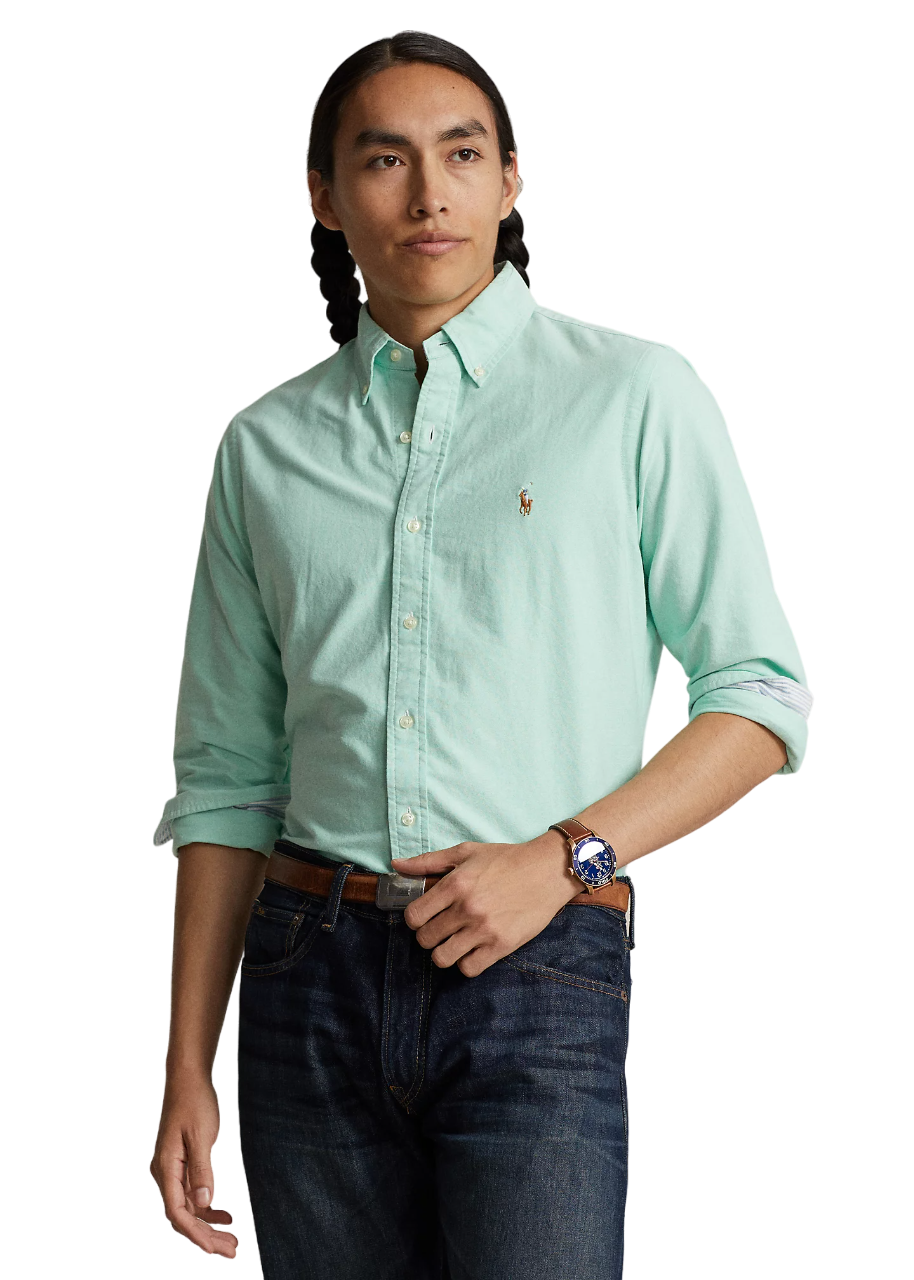 Slim Fit Oxford Shirt - Green