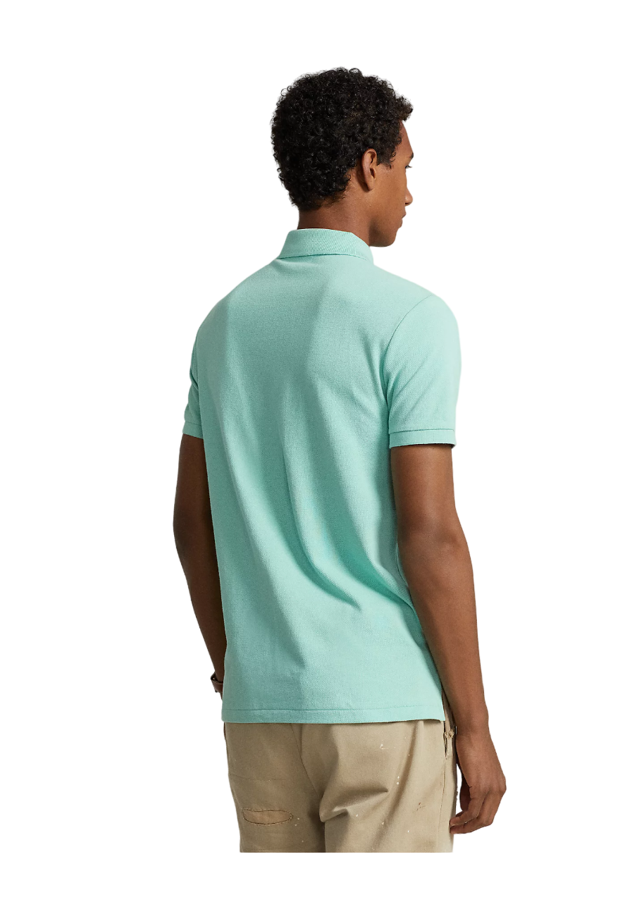 Custom Slim Fit Mesh Polo Shirt - Green