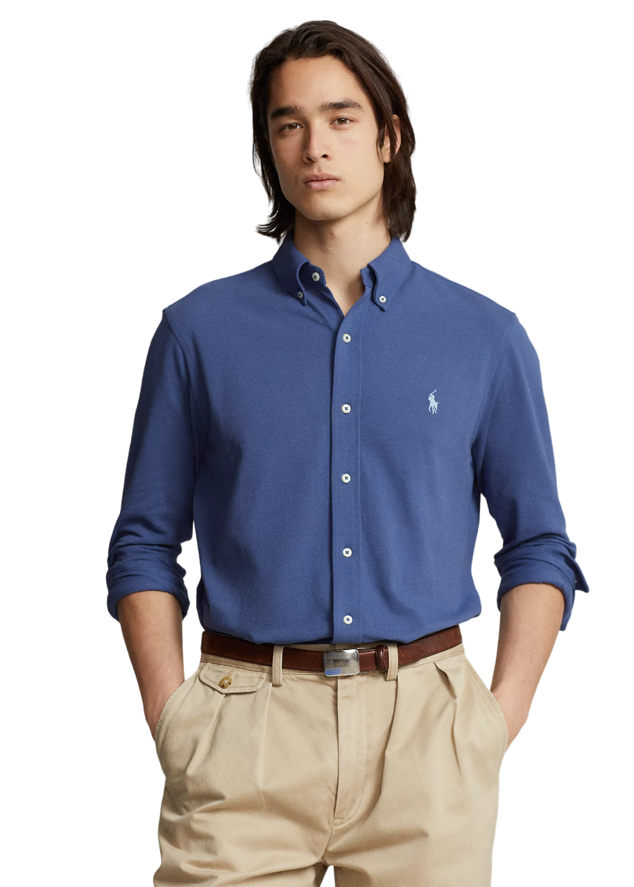 Featherweight Mesh Oxford Shirt - Blue