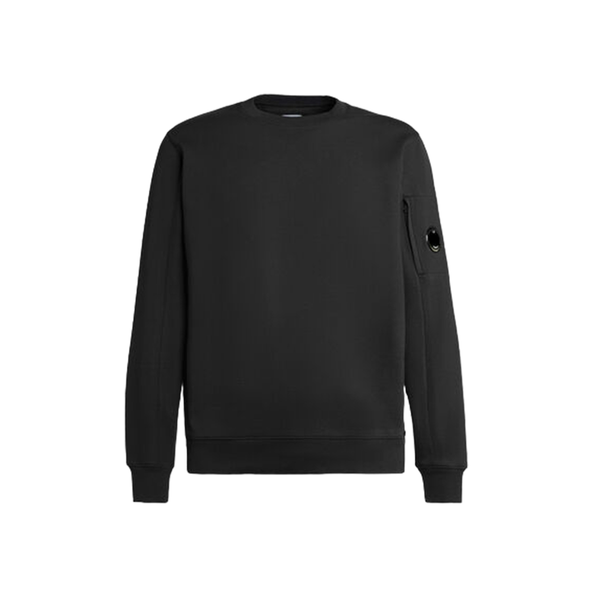 Diagonal Raised Fleece Sweatshirt - Black