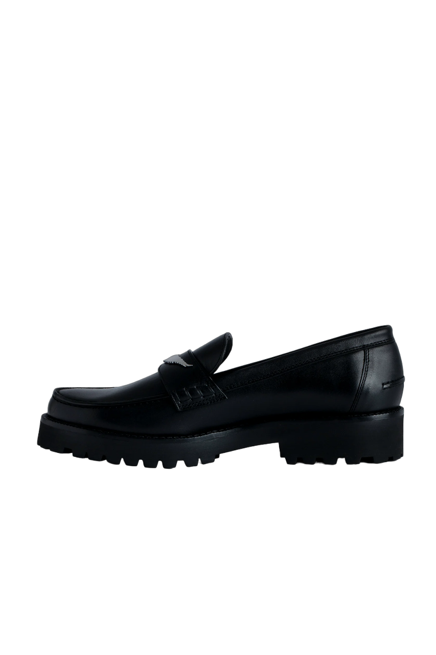 Joecassin Semy-Shiny Calfskin Loafers - Black