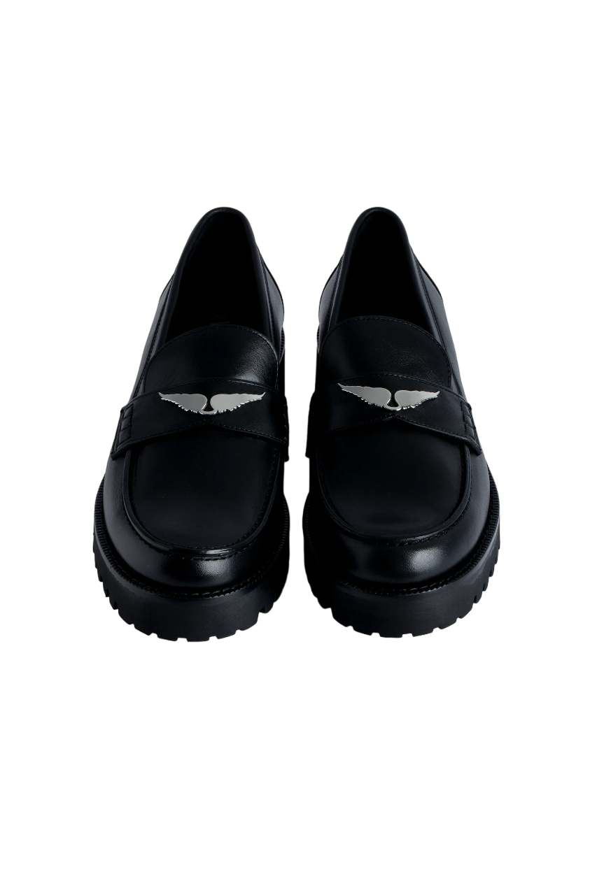 Joecassin Semy-Shiny Calfskin Loafers - Black