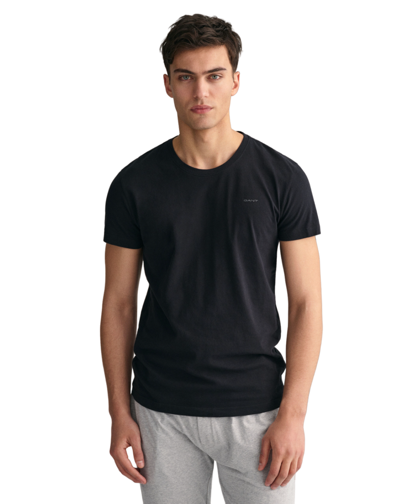 C-Neck T-Shirt 2-Pack - Black