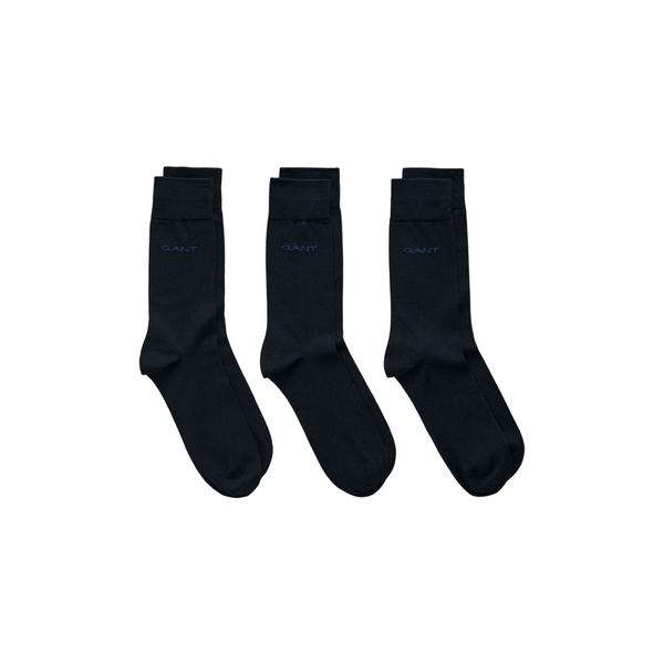 Mercerized Cotton Socks 3-Pack - Blue