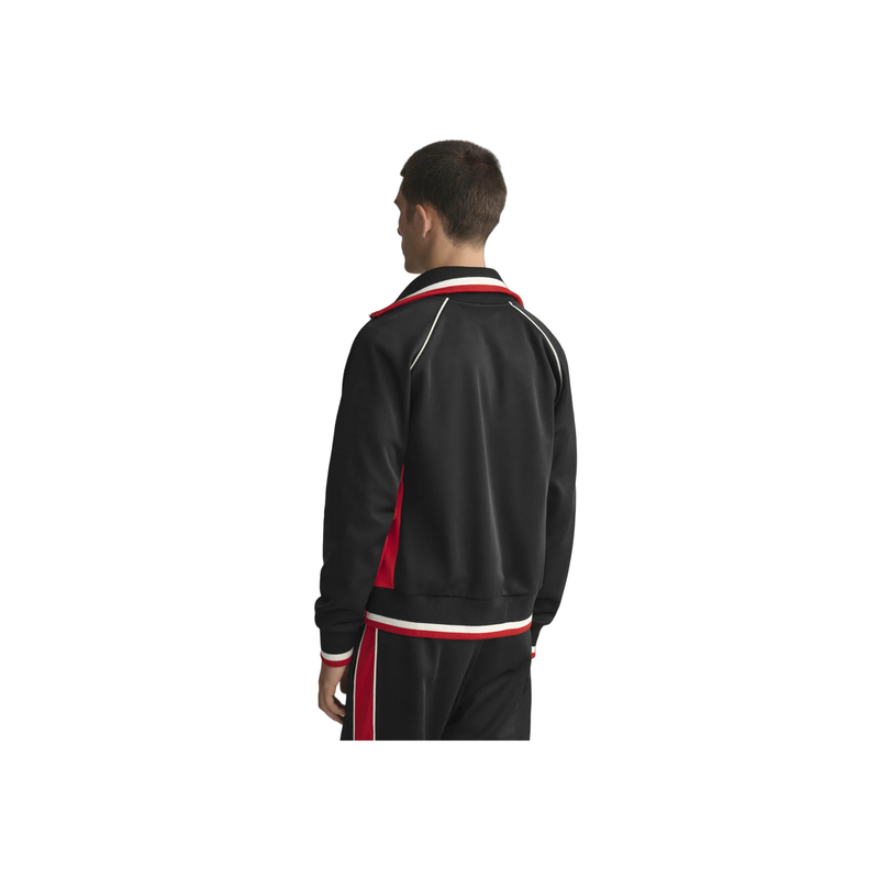 Color Block Track Jacket - Black