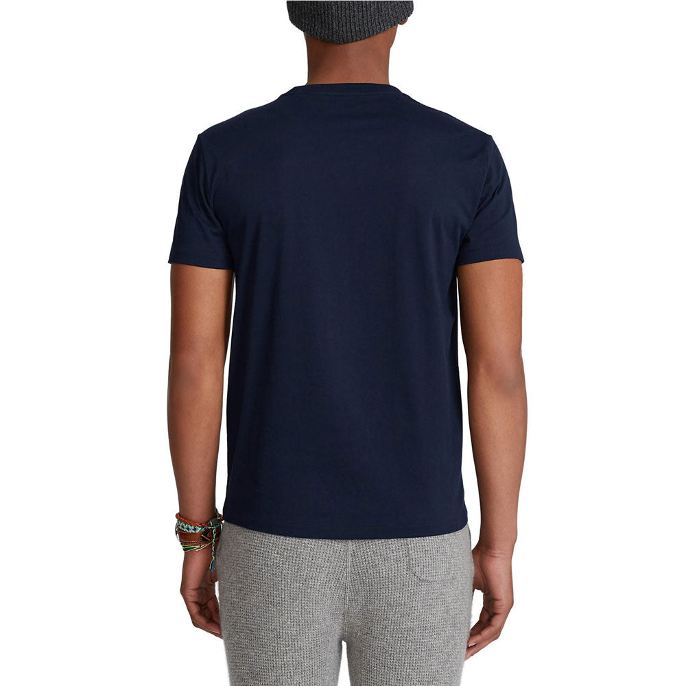 Custom Slim Fit Jersey Crewneck T-Shirt - Navy