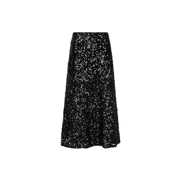 Baira Fall Sequins Skirt - Black