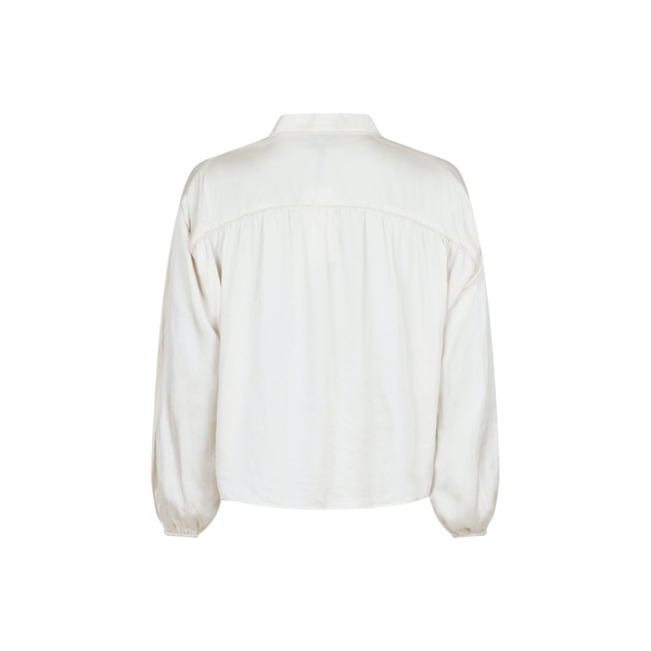 Binnet Satin Blouse - White