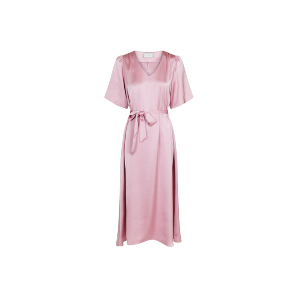 Benita Heavy Sateen Dress - Pink