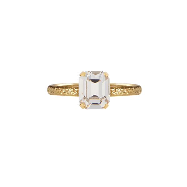 Mini Lydia Ring Gold - White