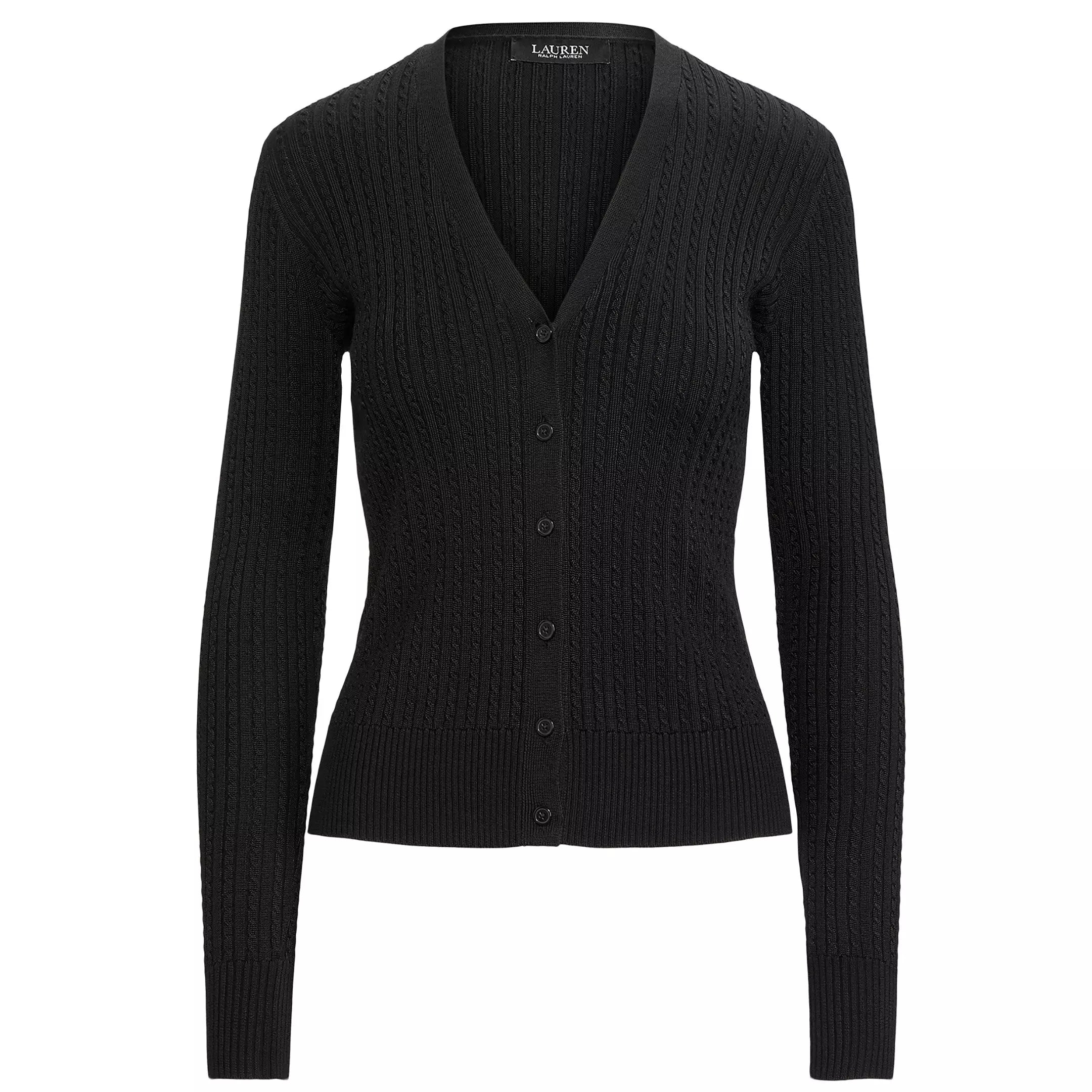 Denzel Long Sleeve Cardigan - Black