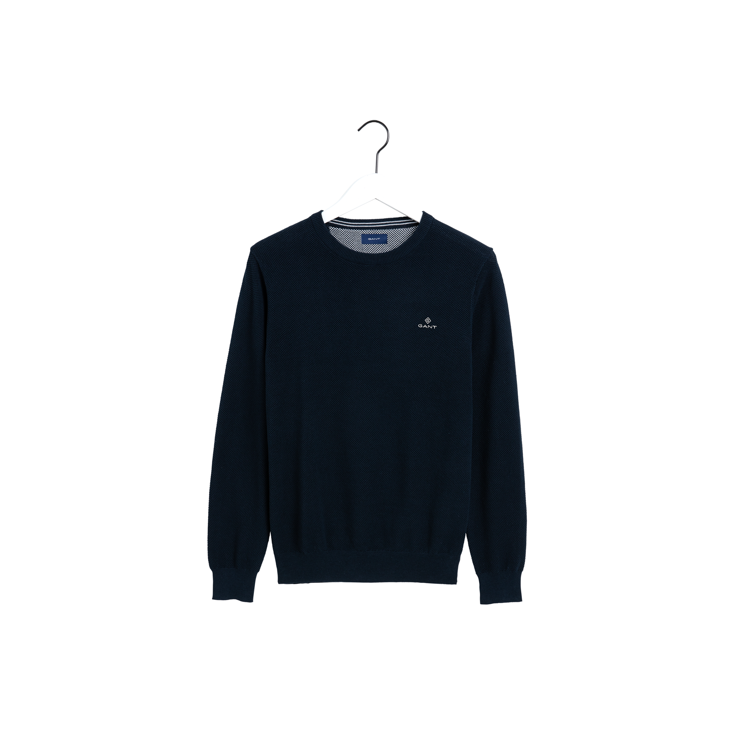 Cotton Pique Crew - Blue