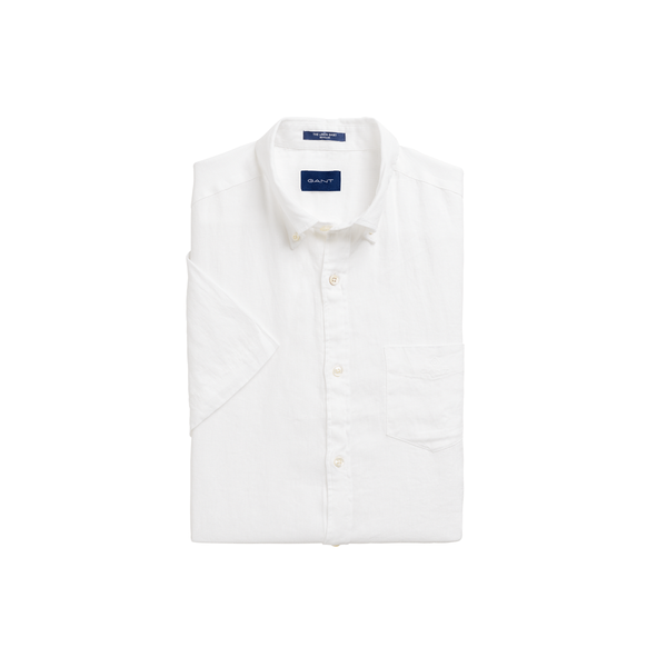 Reg Linen Shirt Ss Bd - White