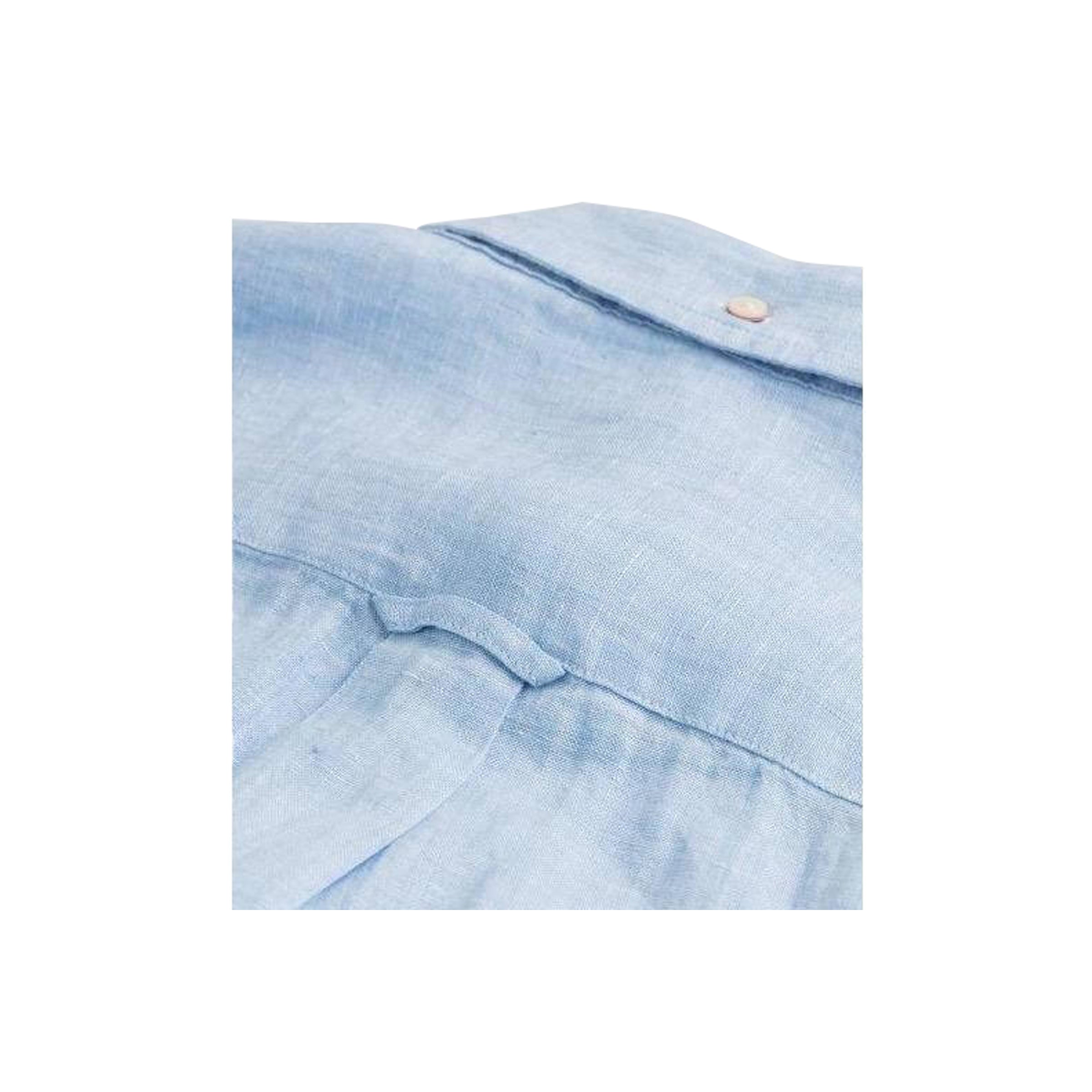 The Linen Shirt Reg Bd - Blue