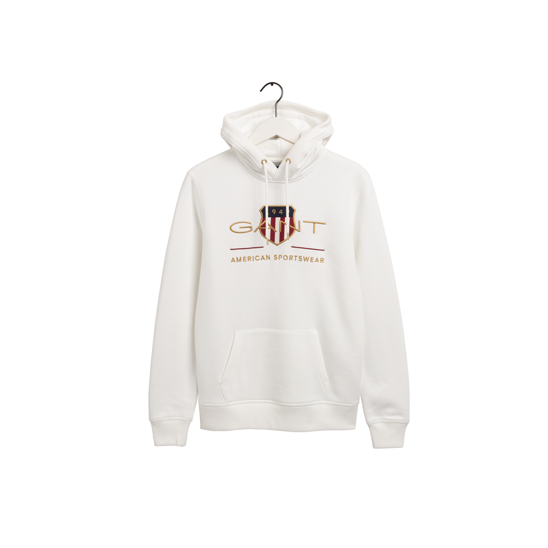 Archive Shield Hoodie - White