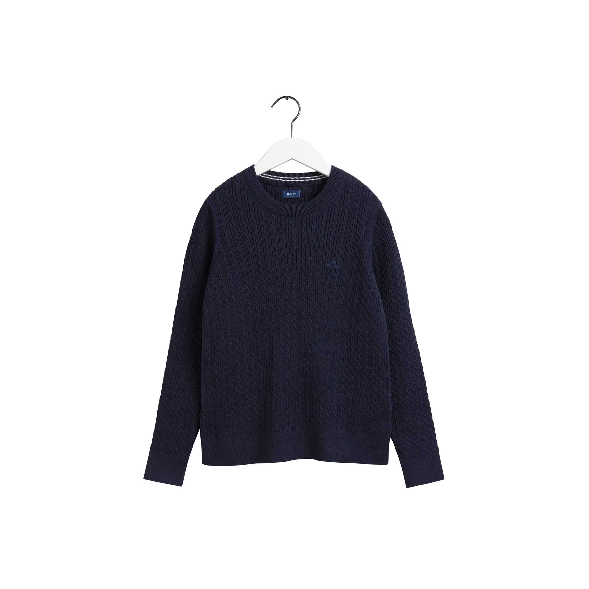 Cable C Neck - Blue