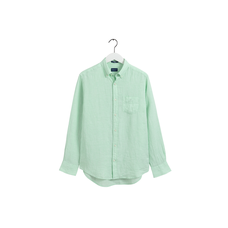The Linen Shirt Reg Bd - Green