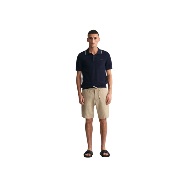 Relaxed Linen DS Shorts - Beige