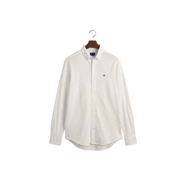 Reg Jersey Pique Shirt - White