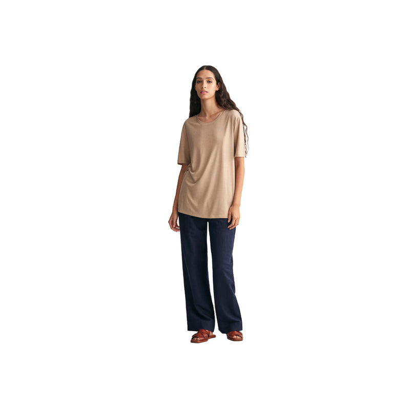 Drape Ss T-Shirt - 209 HORN BEIGE