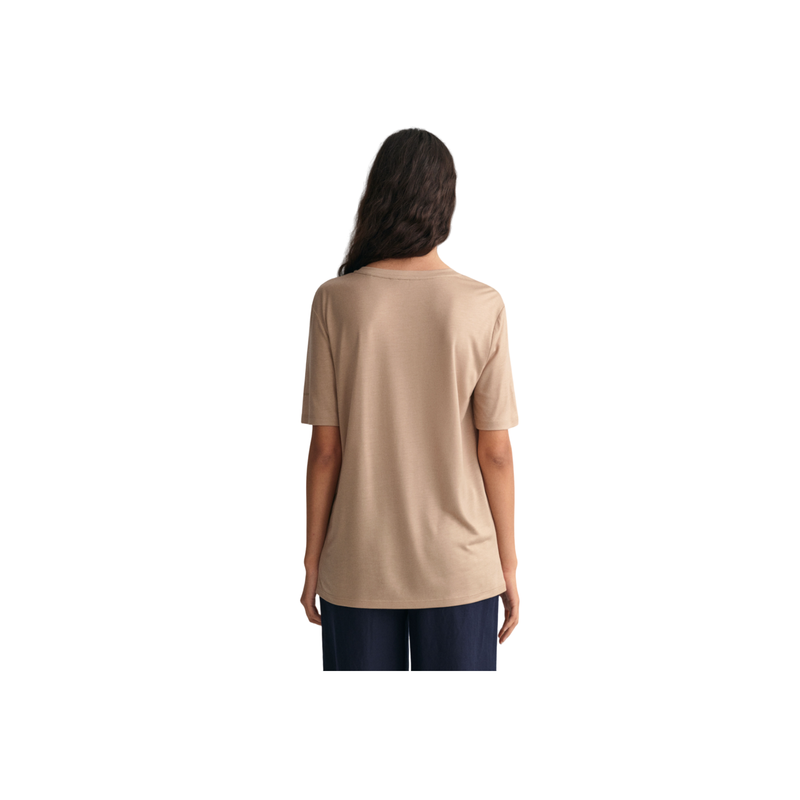 Drape Ss T-Shirt - 209 HORN BEIGE