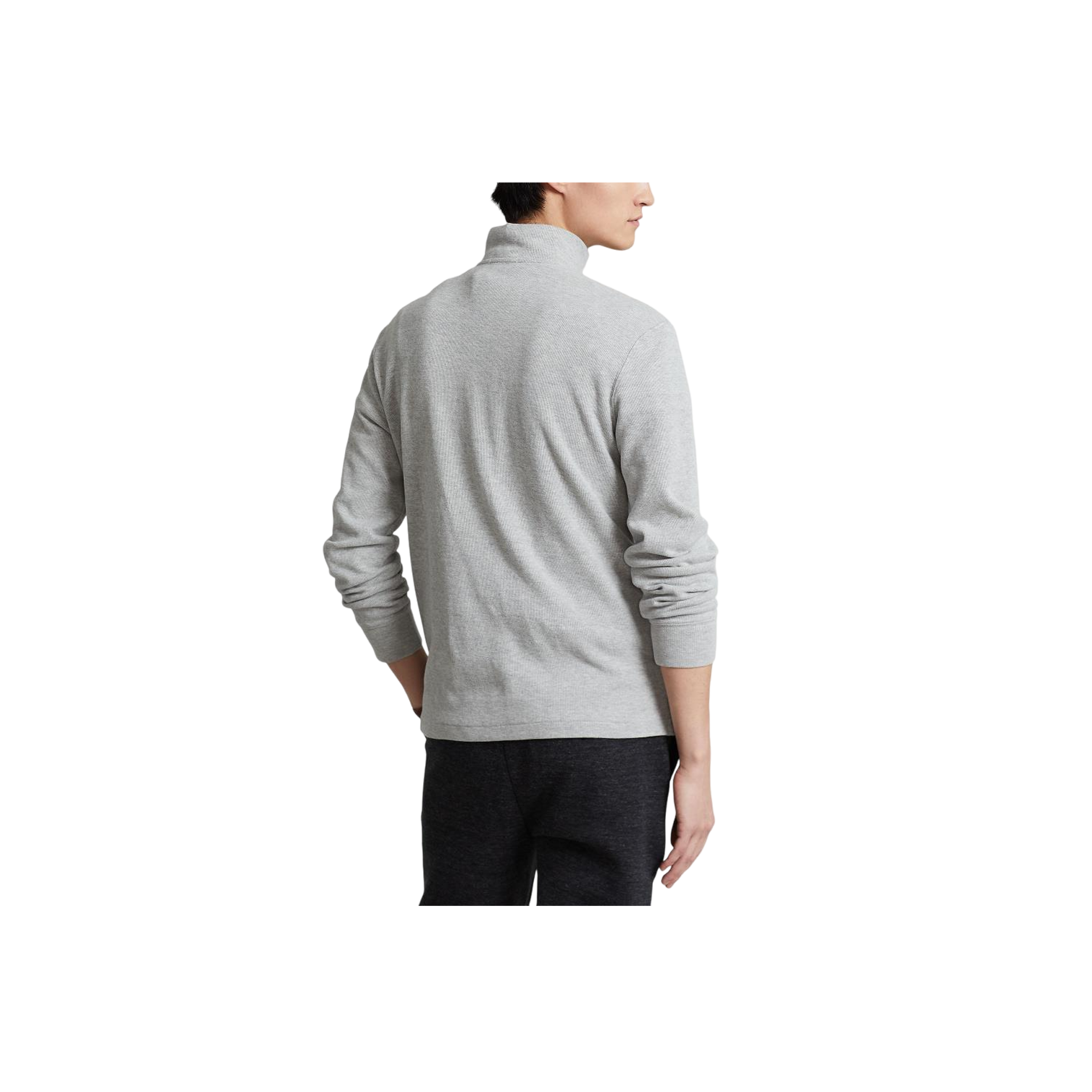 Estate-Rib Quarter-Zip Pullover - Grey